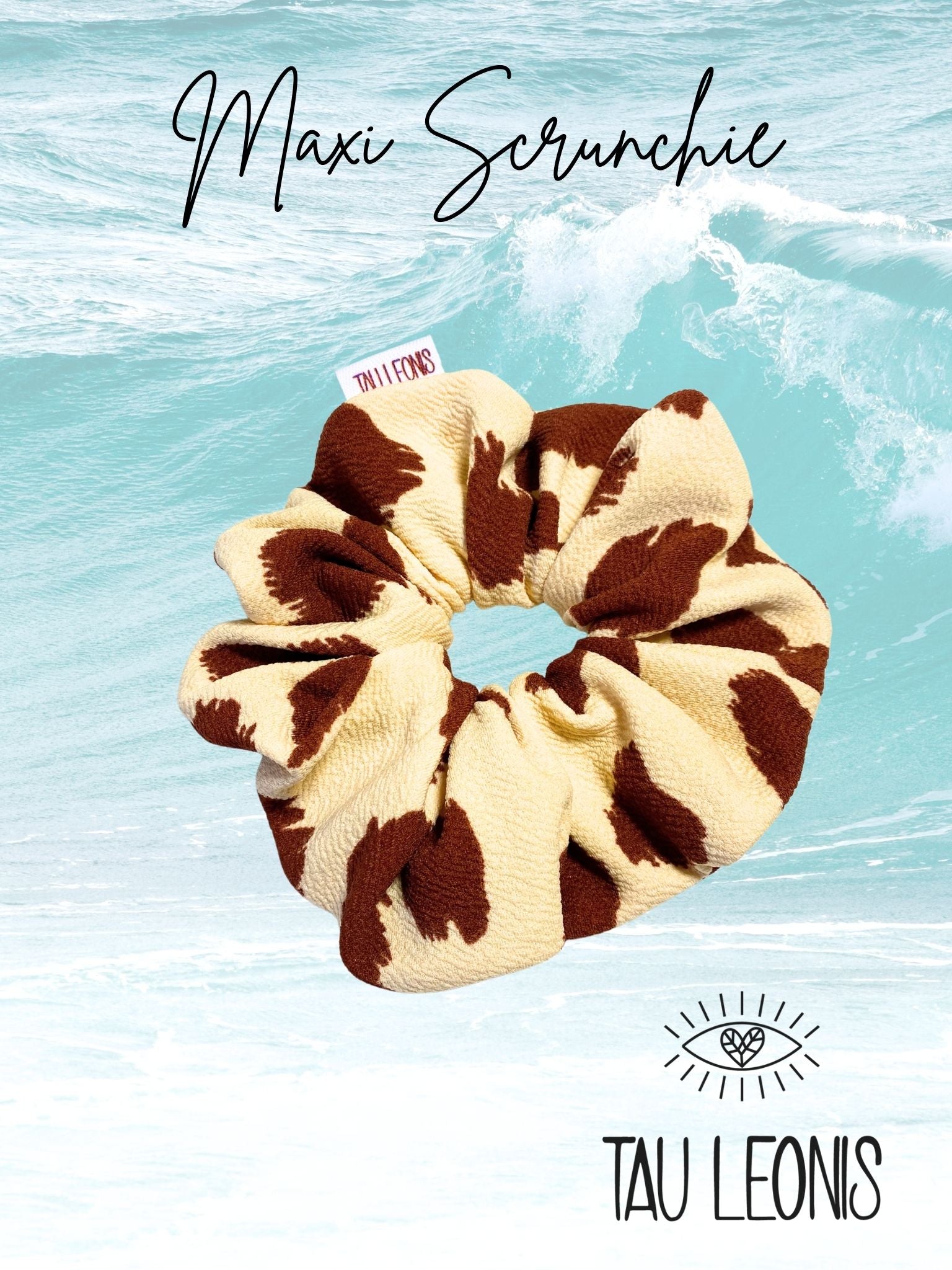 Maxi Scrunchie Cow Brown